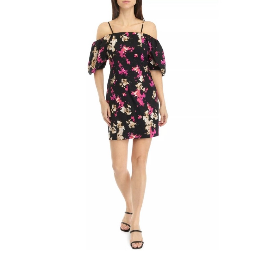 NWT - DKNY Floral Print Linen Mini Dress